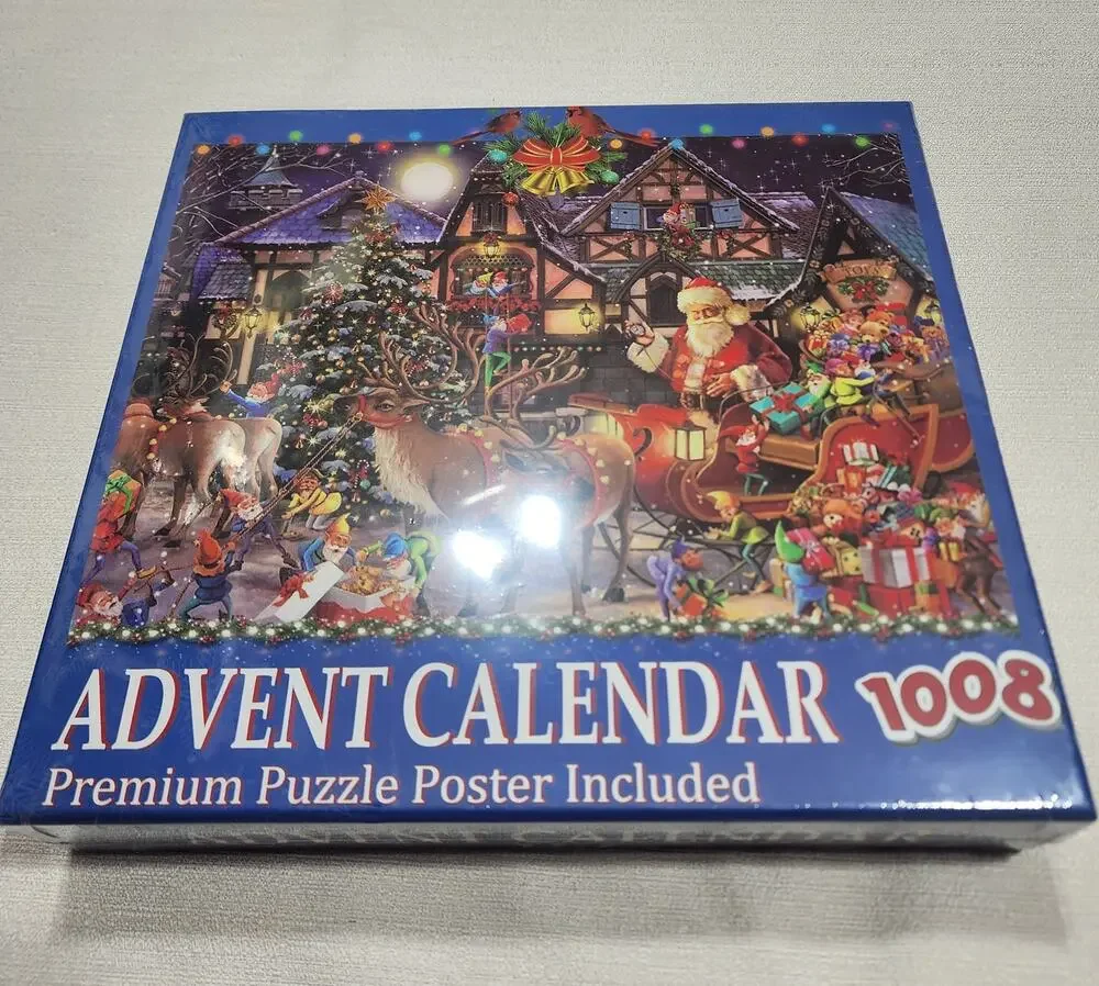 Advent calendar Santa and reindeer 1008 piece jigsaw puzzle